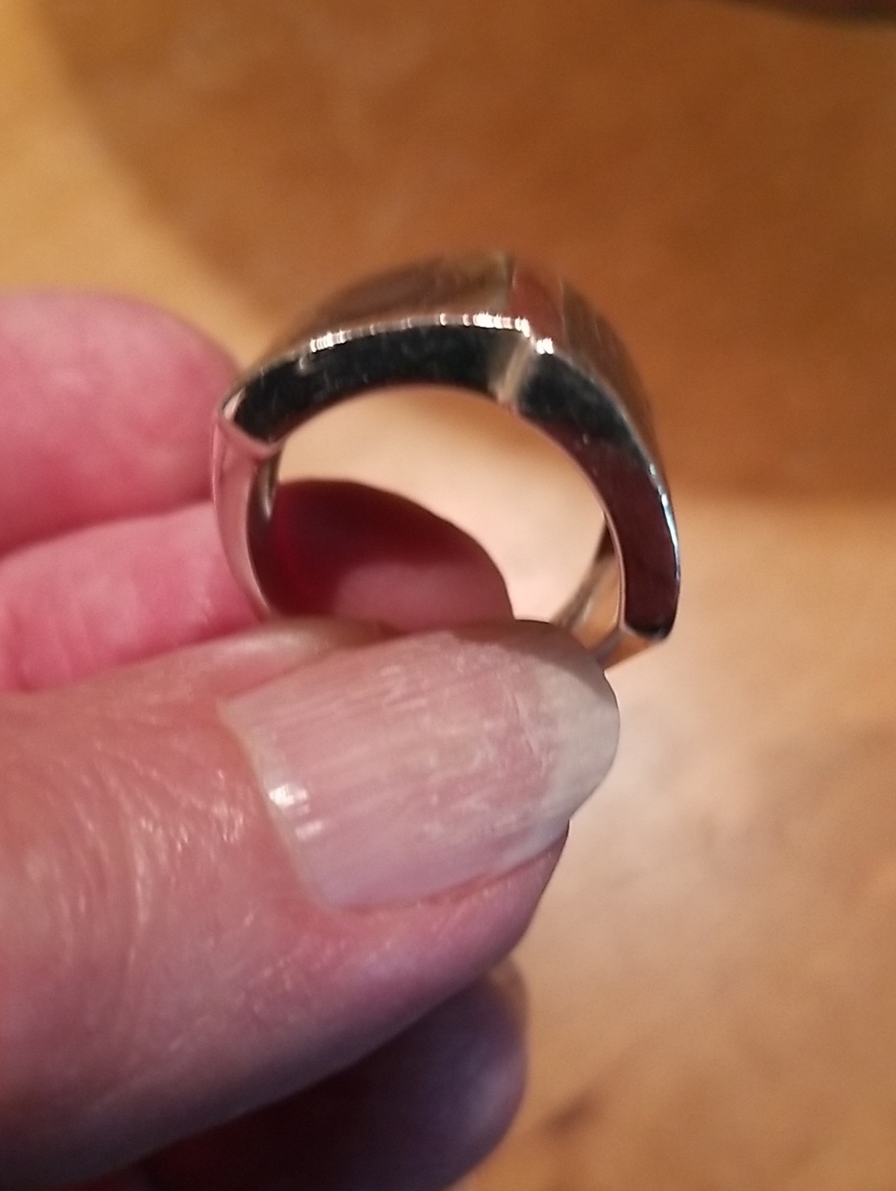 Silver ring with Abalone Shell Inlay - Picture 3 of 8